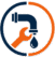 Plumber Smith professional company logo featuring a pipe wrench and droplet design